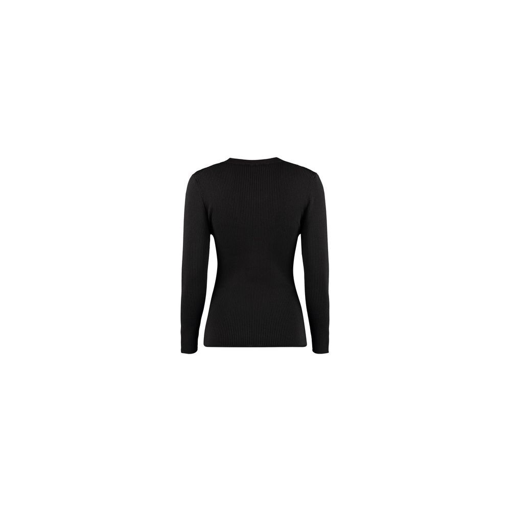 Sweat-shirt MSGM noir en coton, laine et polyamide