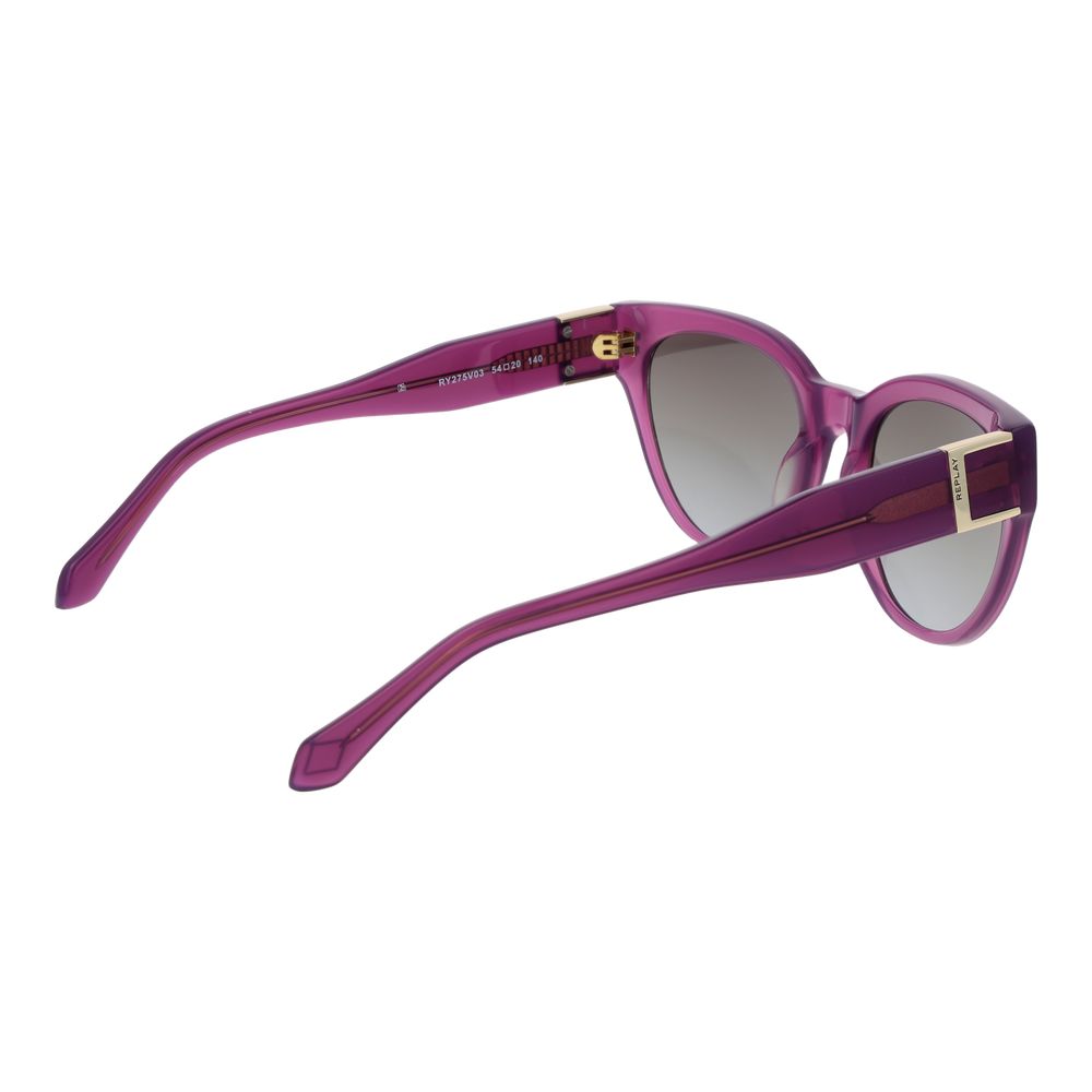 Lunettes de soleil en plastique rose Replay