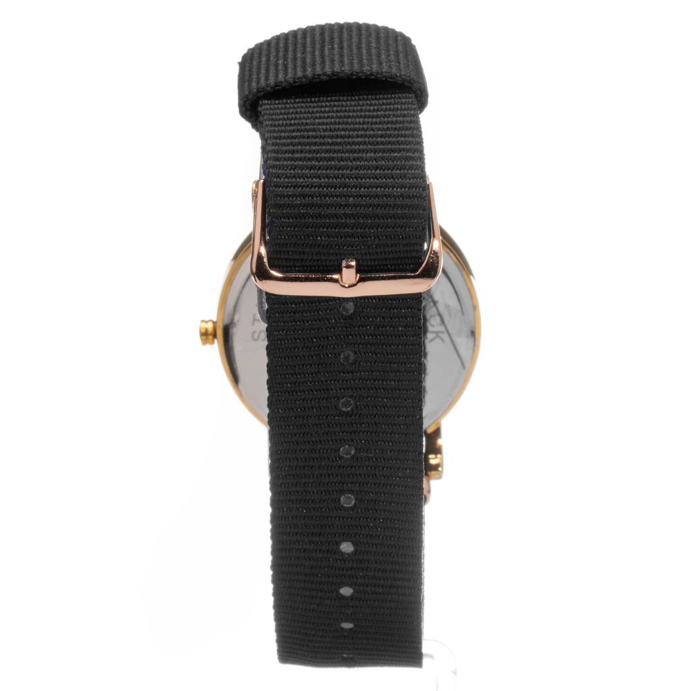ARABIANS Black Textile Dress Watch