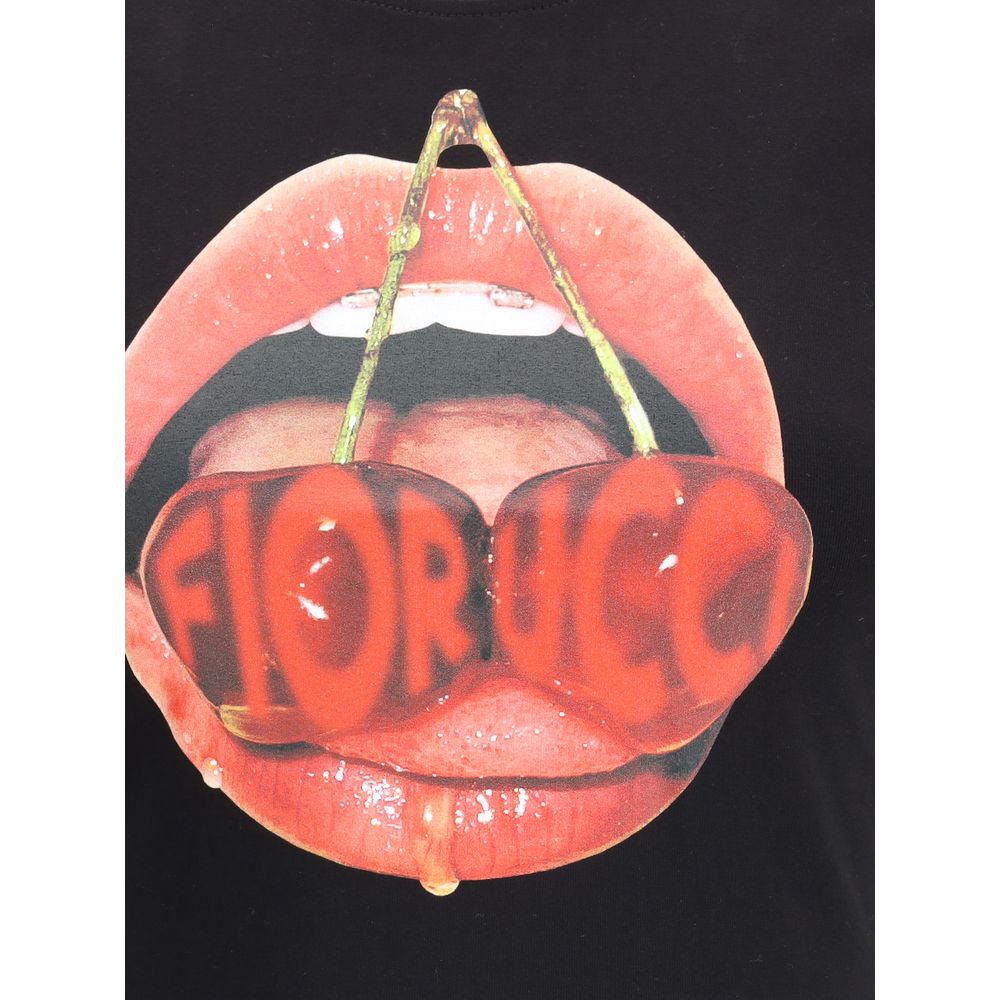 T-shirt en coton noir Fiorucci