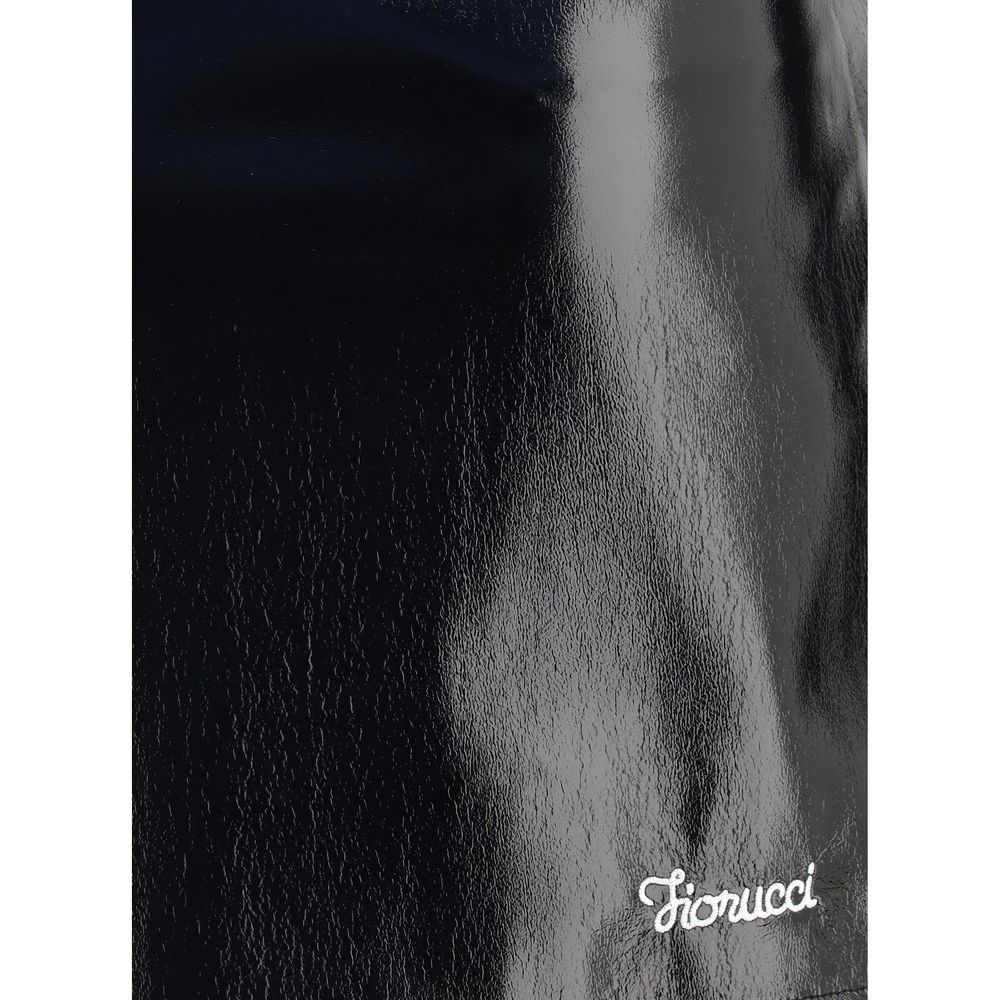 Mini-jupe en coton noir Fiorucci