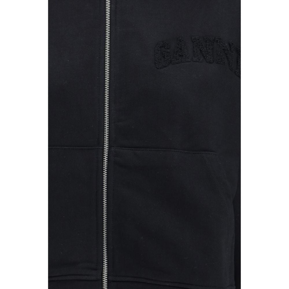 Sweat-shirt Ganni en coton noir