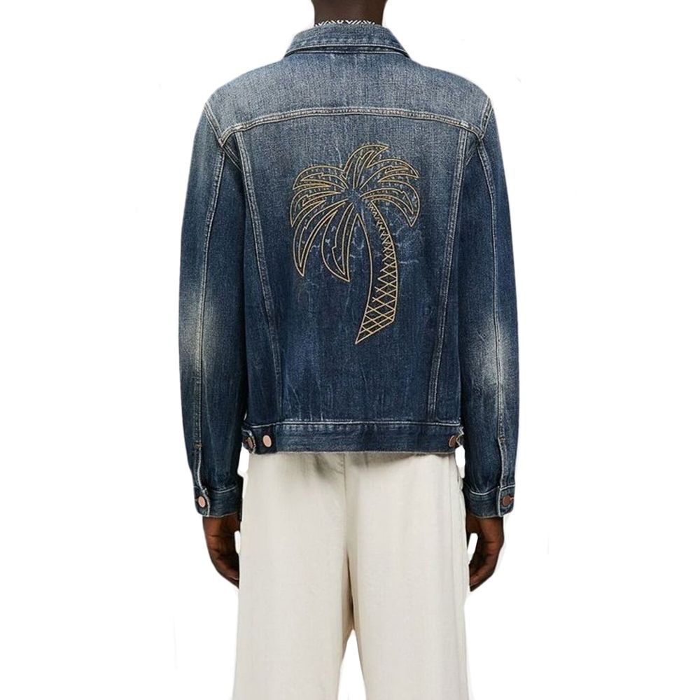 Palm Angels blauw katoenen spijkerjack