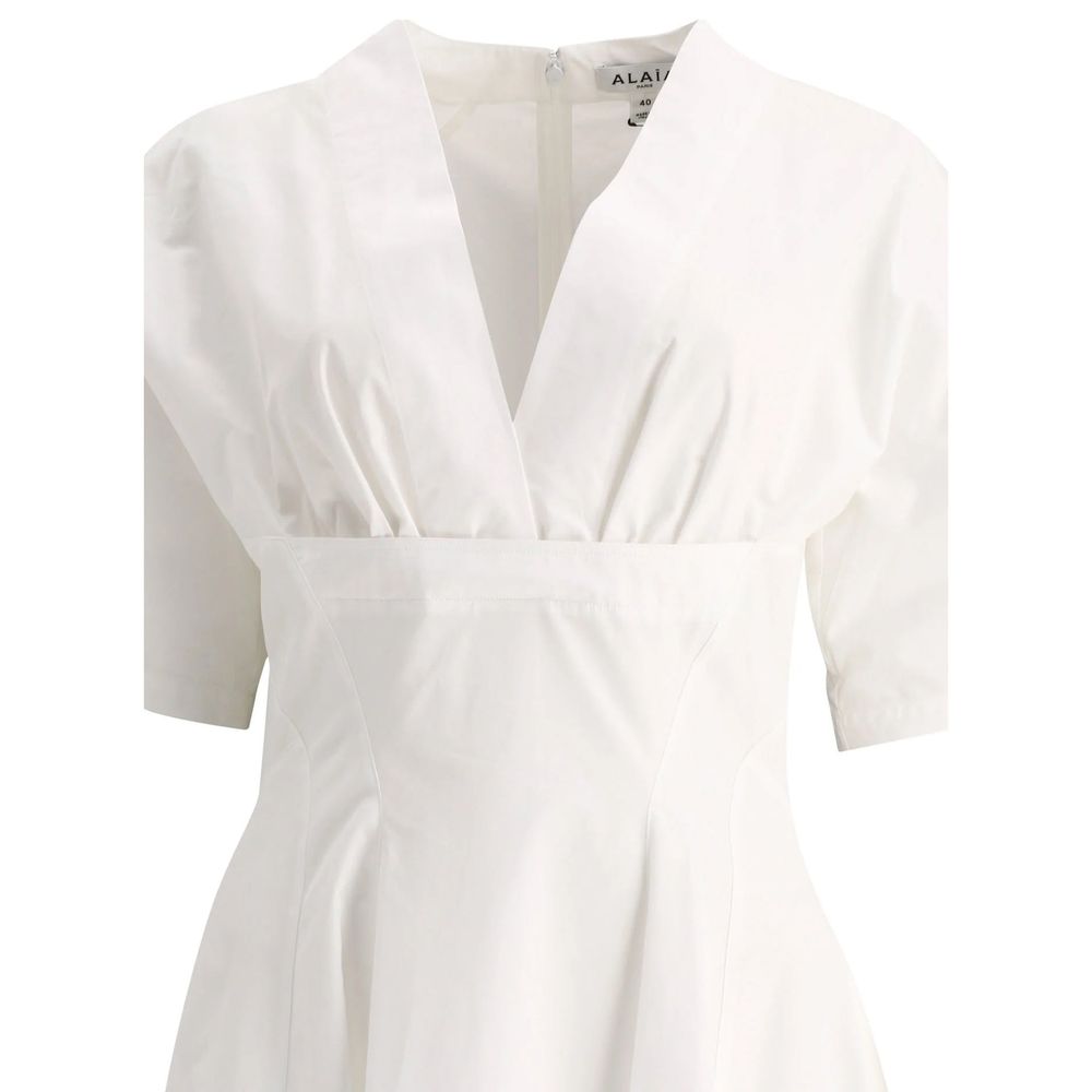 Robe décontractée en coton blanc Alaïa