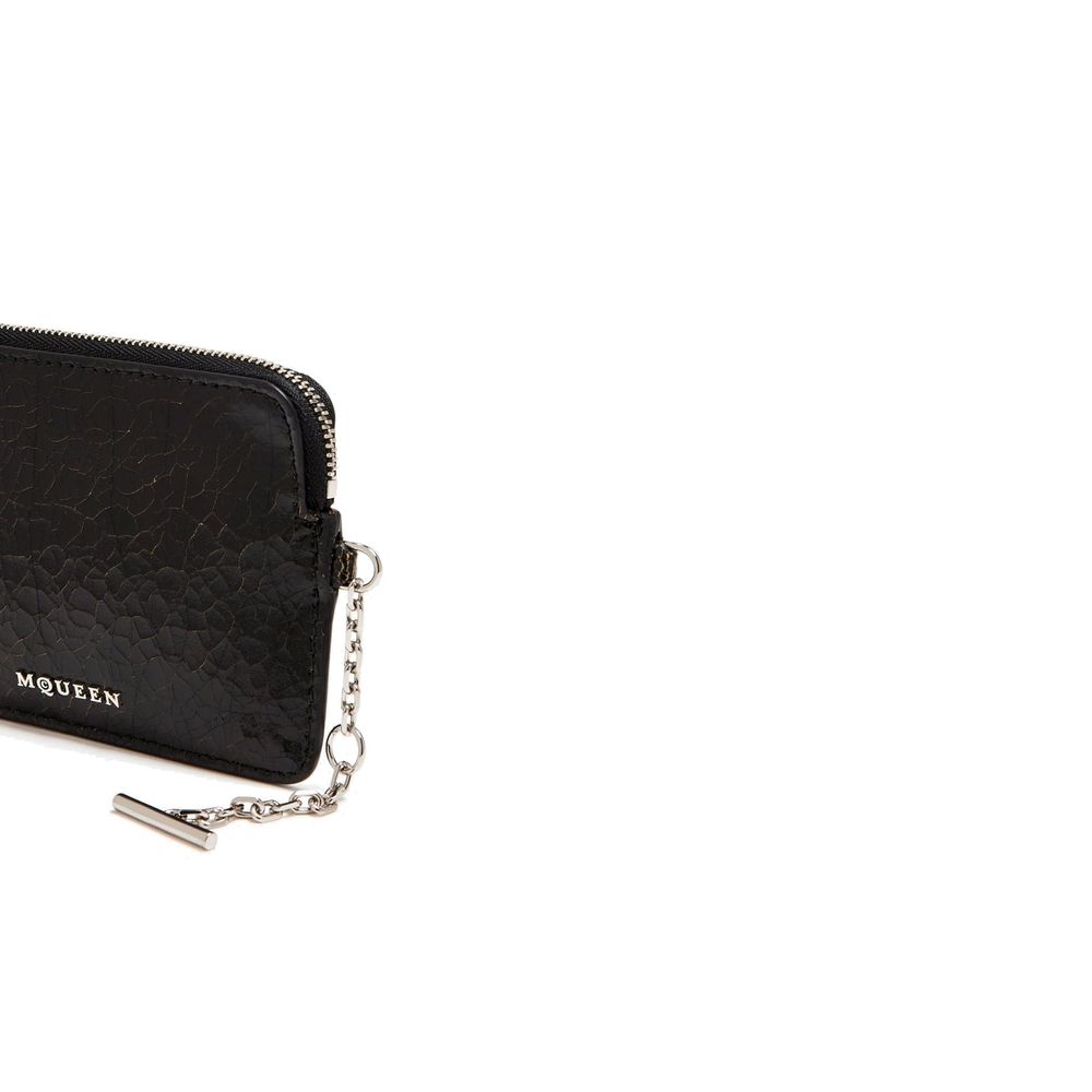 Alexander McQueen Zwarte Kalfsleren Clutch Bag
