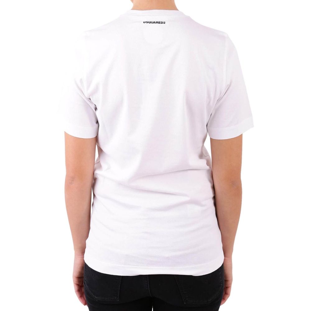 T-shirt en coton blanc Dsquared²