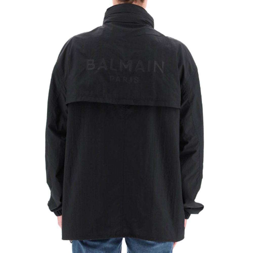 Veste Balmain en nylon noir