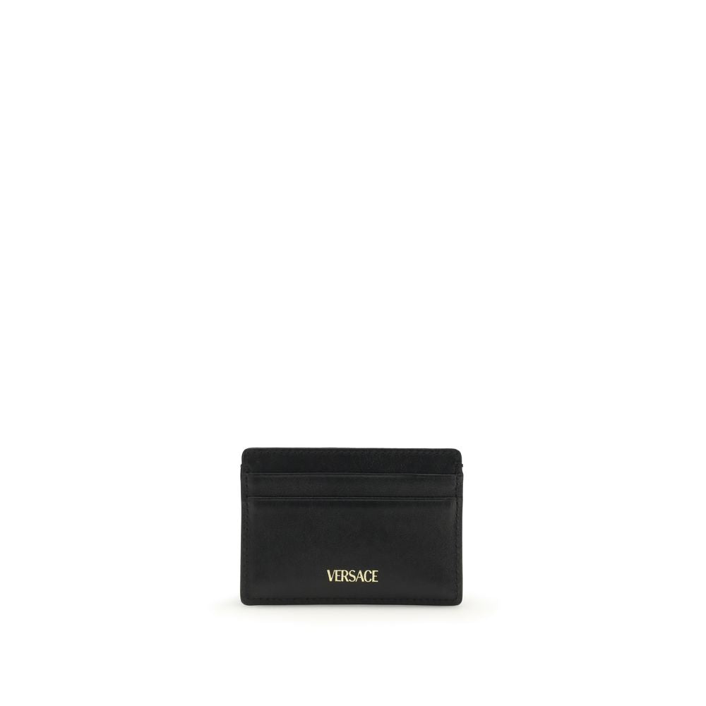 Portefeuille Versace Bos Taurus en cuir de veau noir