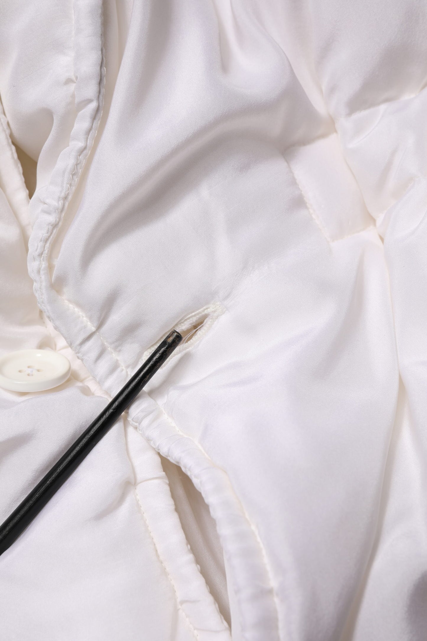 Parka matelassée en soie blanche Dolce & Gabbana pour homme