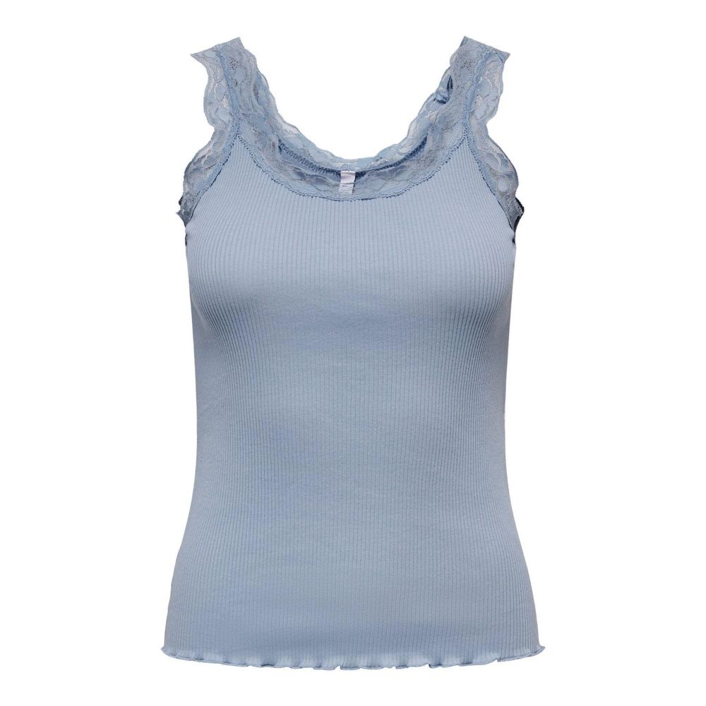 Only Light Blue Cotton Tank Tops
