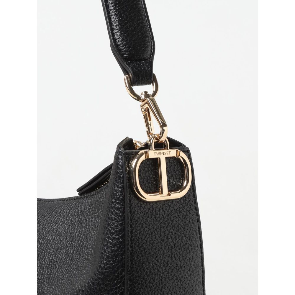 Sac bandoulière Twinset en cuir noir