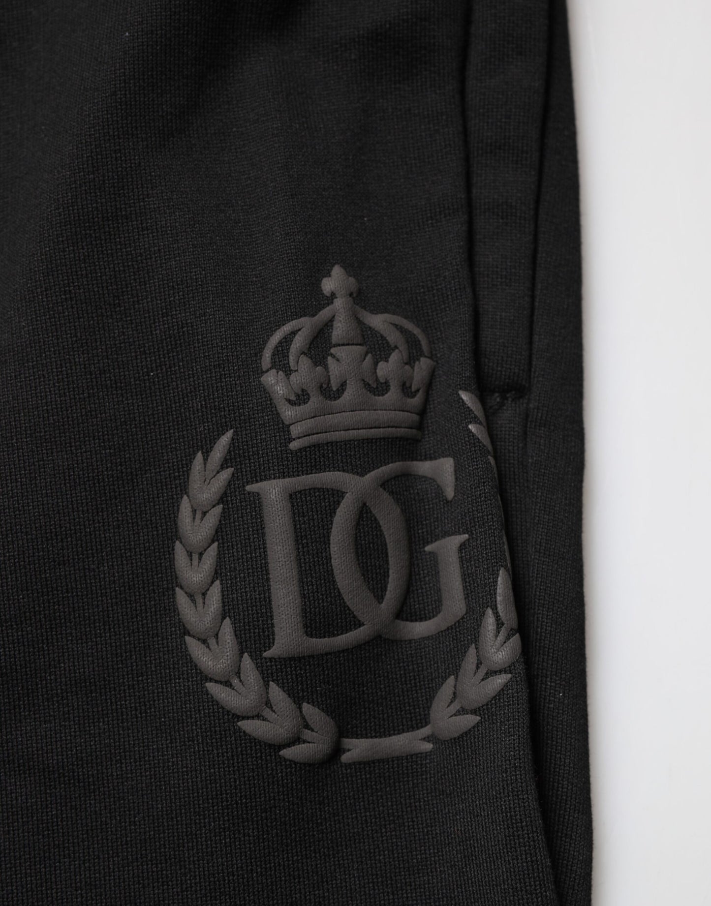 Pantalon de jogging skinny Dolce & Gabbana en coton noir avec logo