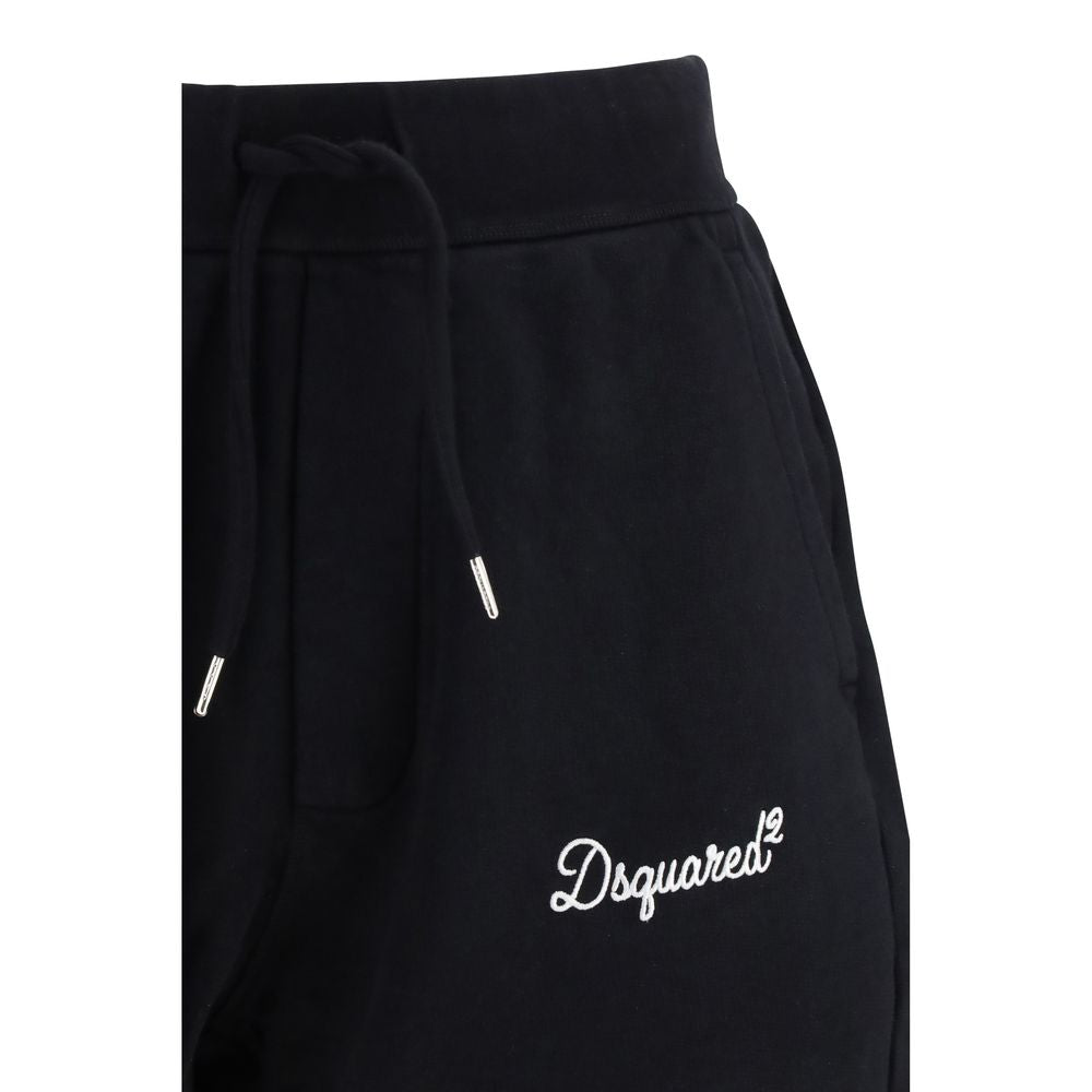 Dsquared² Zwarte katoenen Bermudashorts
