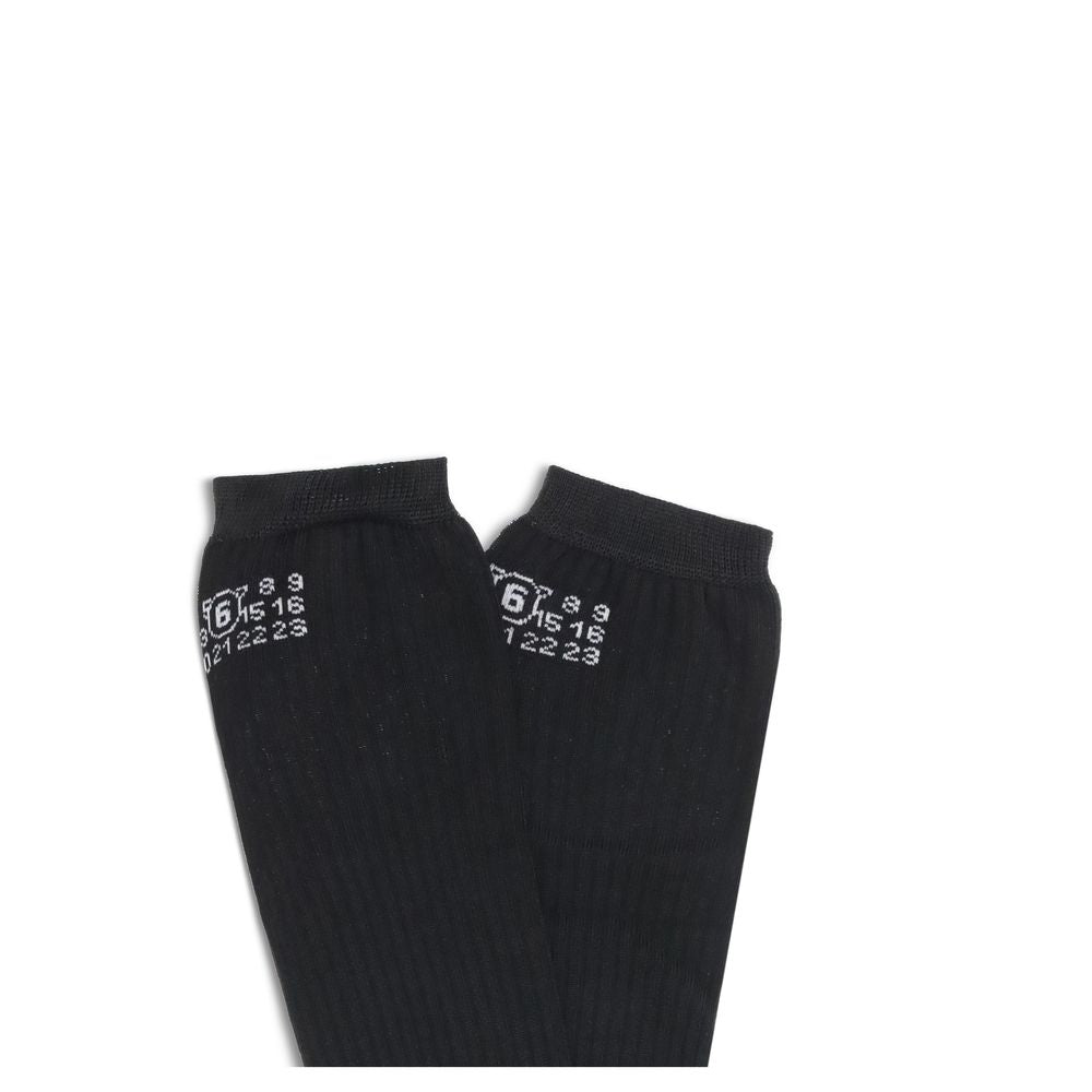 Chaussettes noires en viscose MM6