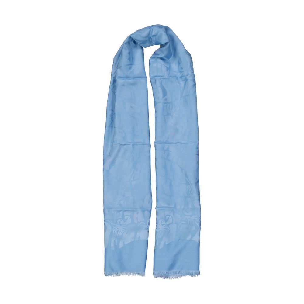 Écharpe en soie bleue Lanvin