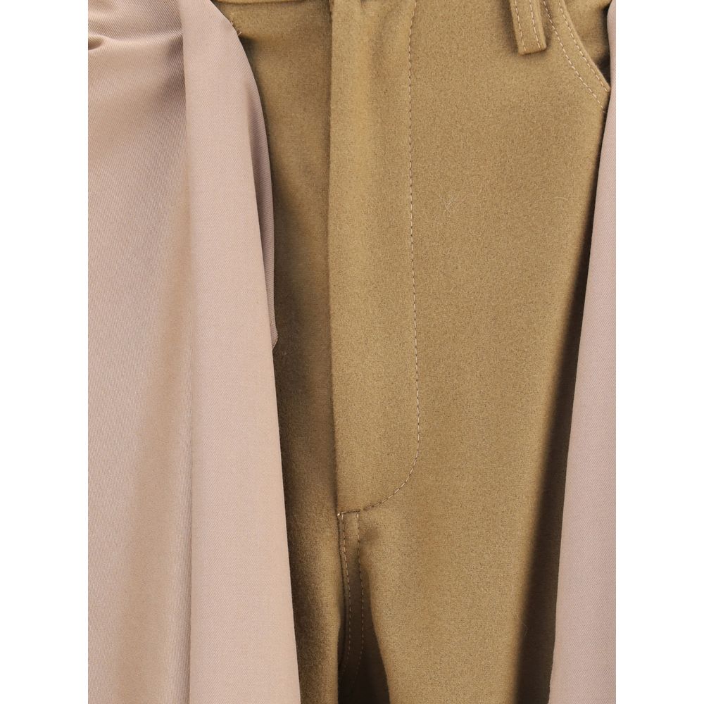 Pantalon de sport en laine beige MARBELL