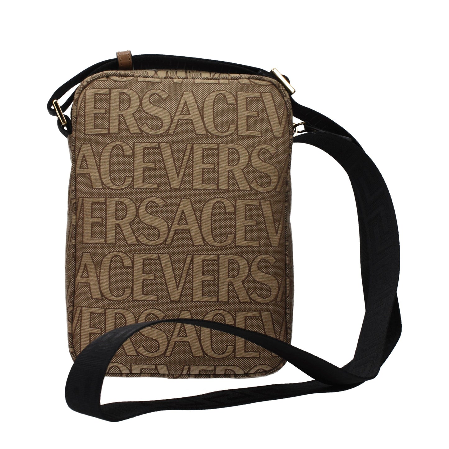 Sac bandoulière Versace en tissu beige