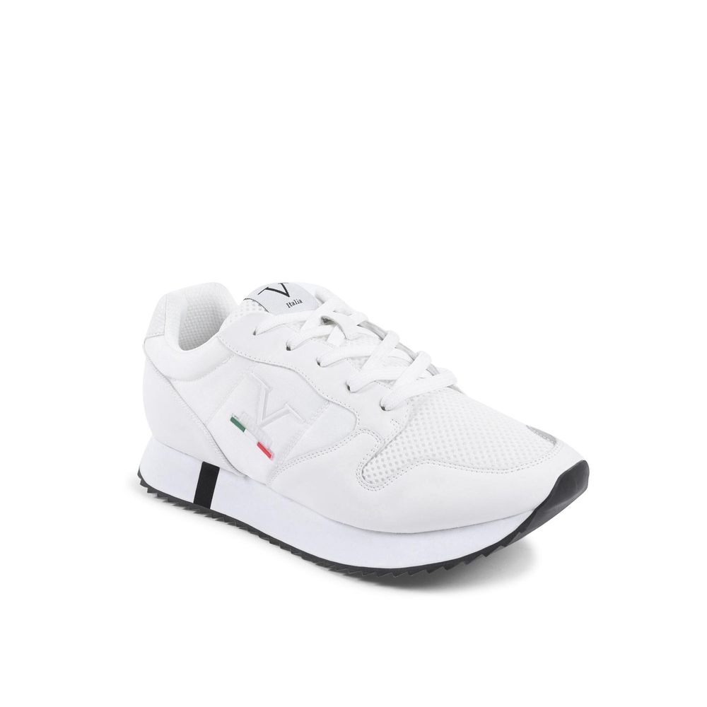 19V69 Italia White Artificial Leather Athletic Sneakers