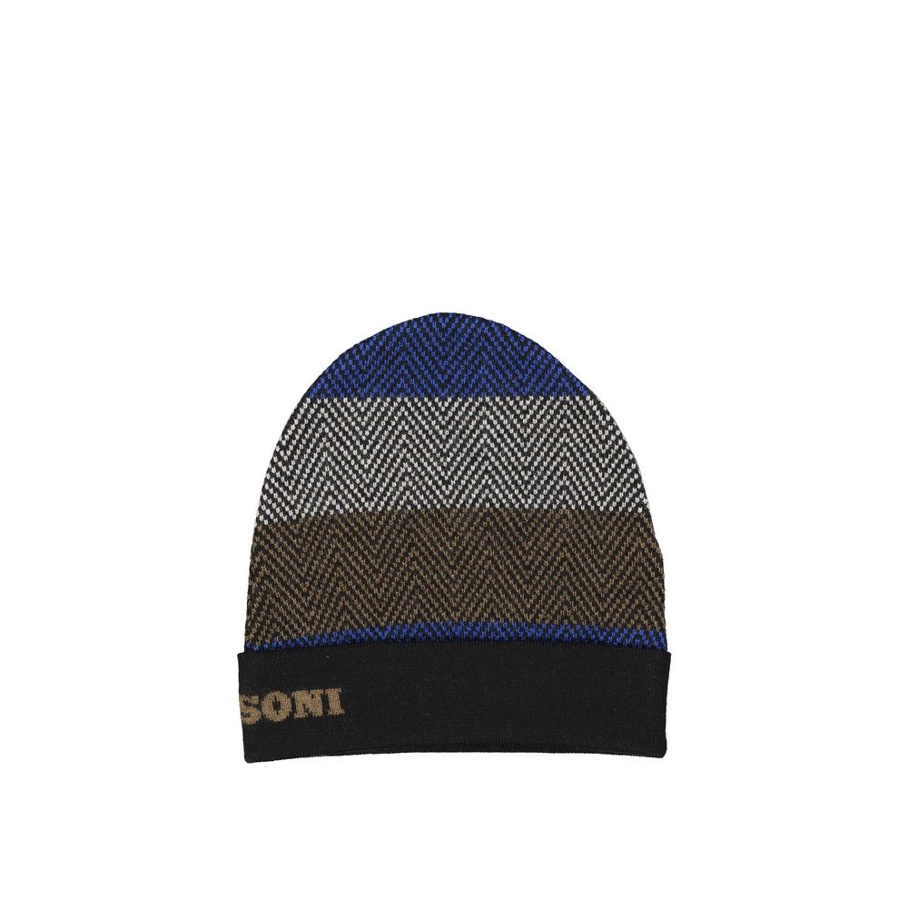Missoni blauwe wollen muts