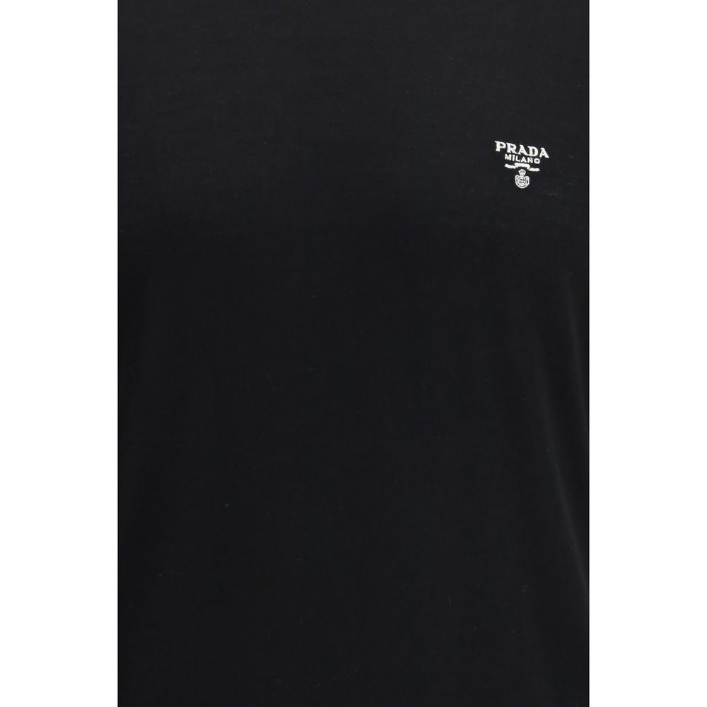 T-shirt Prada en laine polaire noire