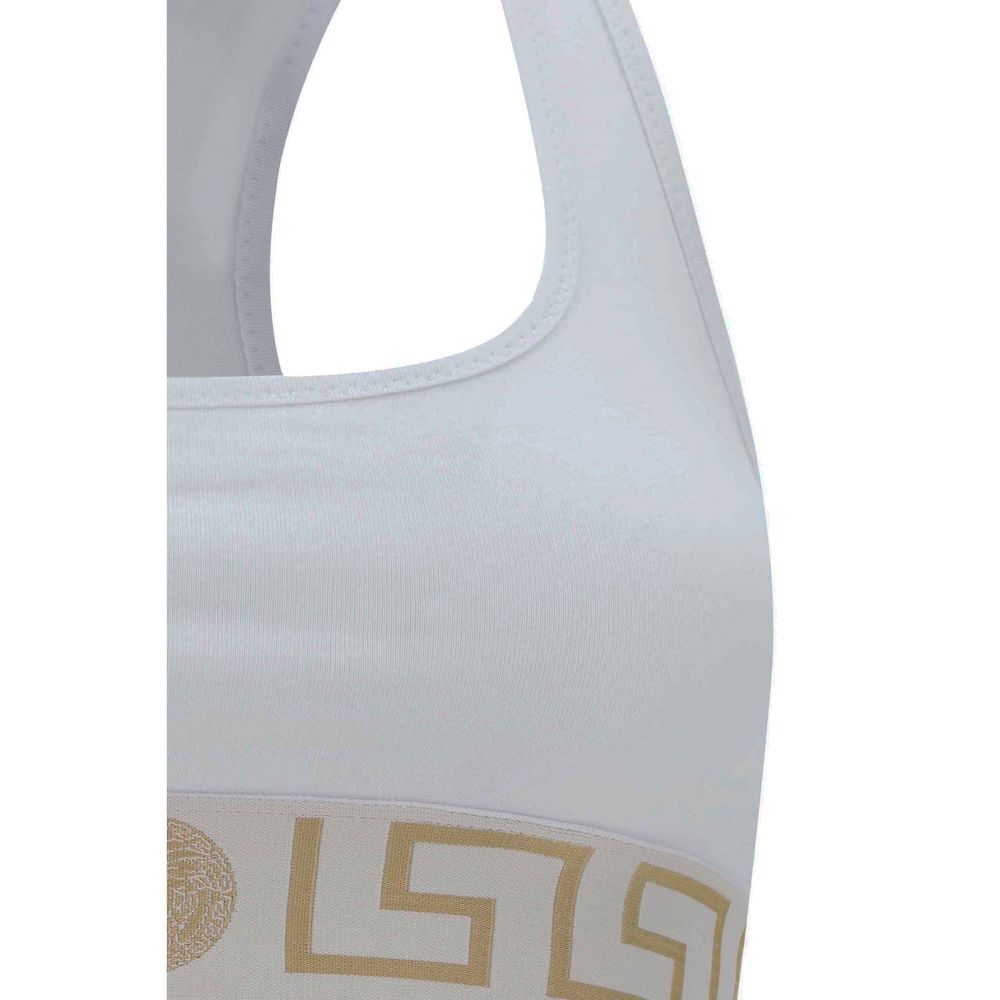 Versace Witte Katoenen Top