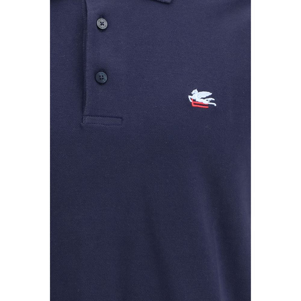 Polo bleu en coton Etro