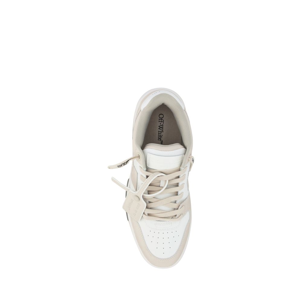 Baskets basses en caoutchouc beige Off-White
