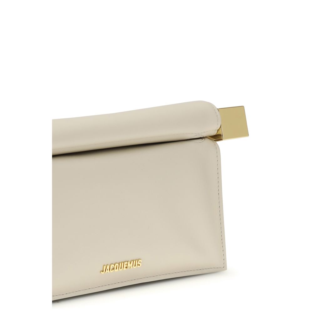 Jacquemus Bos Taurus clutch tas van crèmekleurig kalfsleer