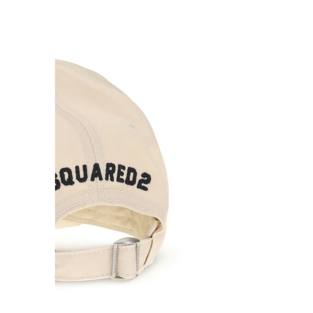 Casquette en coton crème Dsquared² (casquette de baseball)