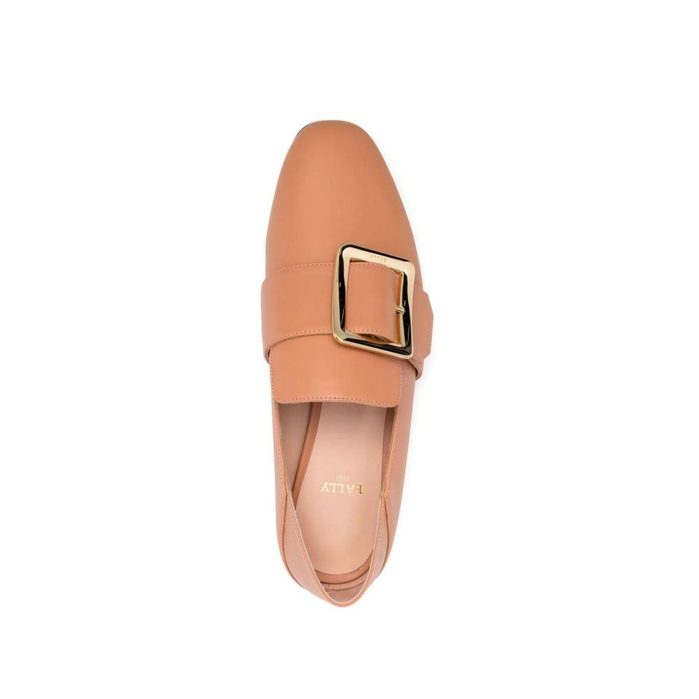 Mocassins Bally en cuir de veau beige