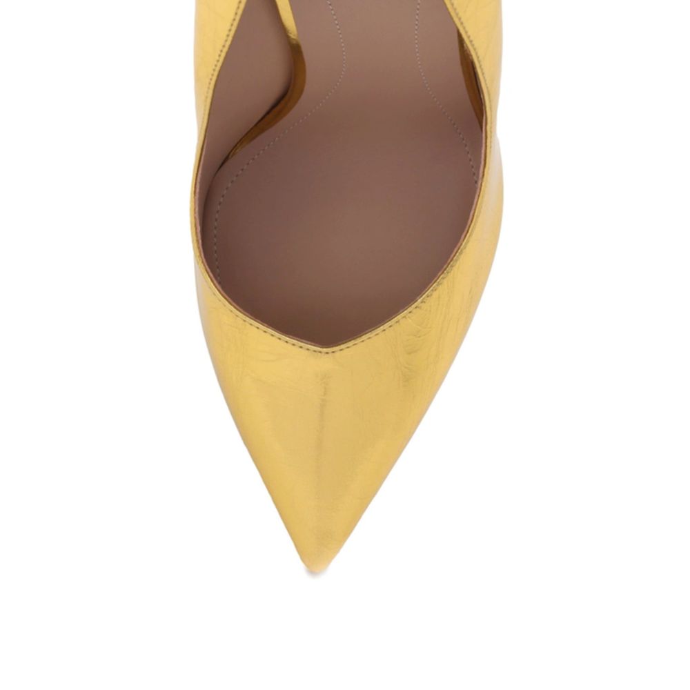 Escarpins Balmain en cuir de veau doré