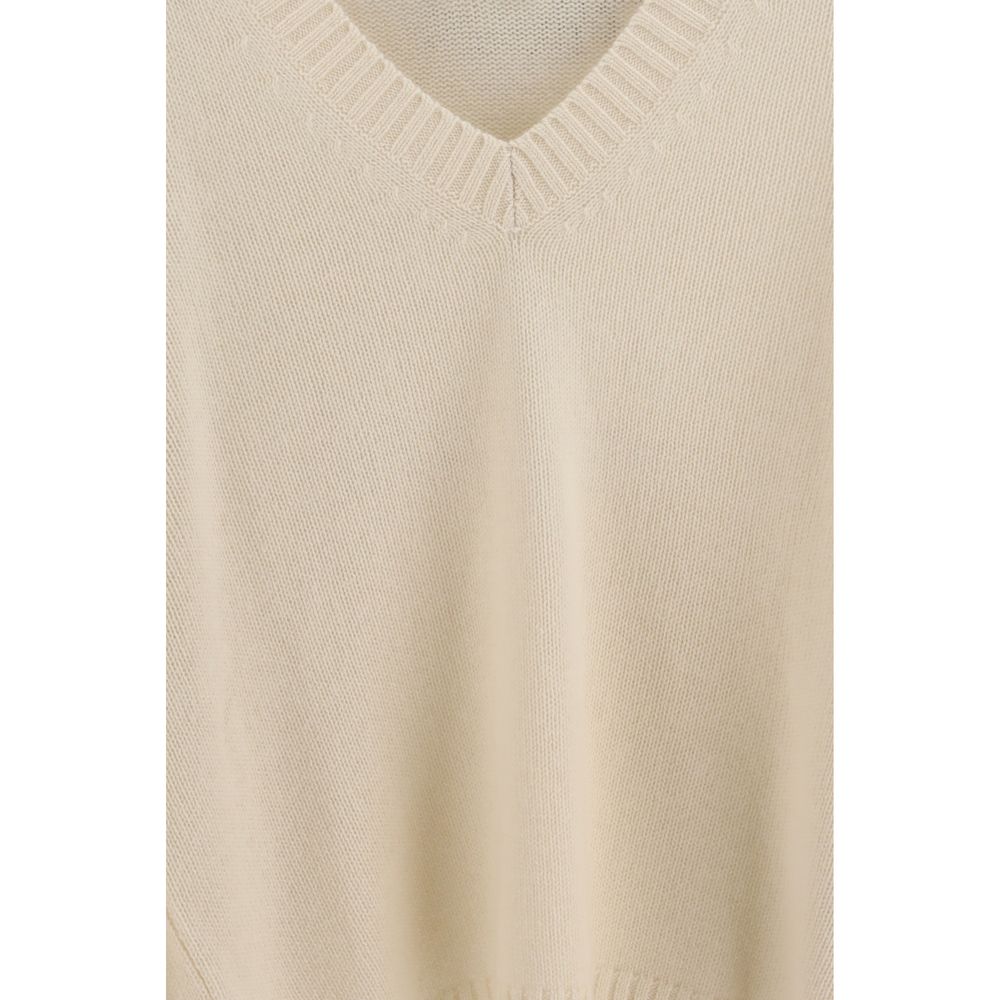 Allude Cream Cashmere Cashmere Sweater