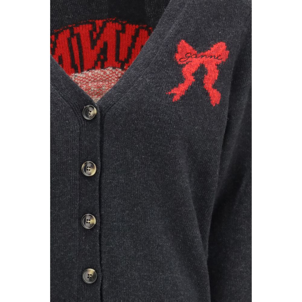 Gilet en laine grise Ganni