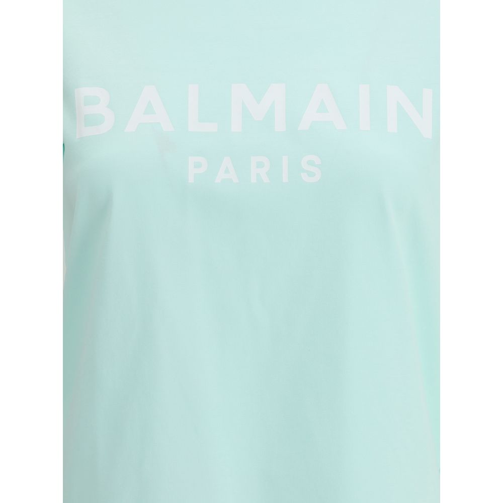 T-shirt Balmain bicolore en coton