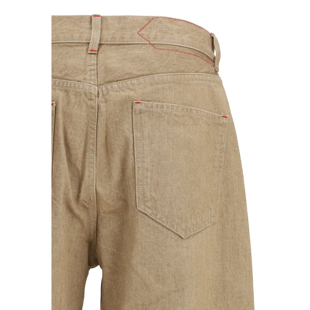 Jean droit en coton beige Jacquemus
