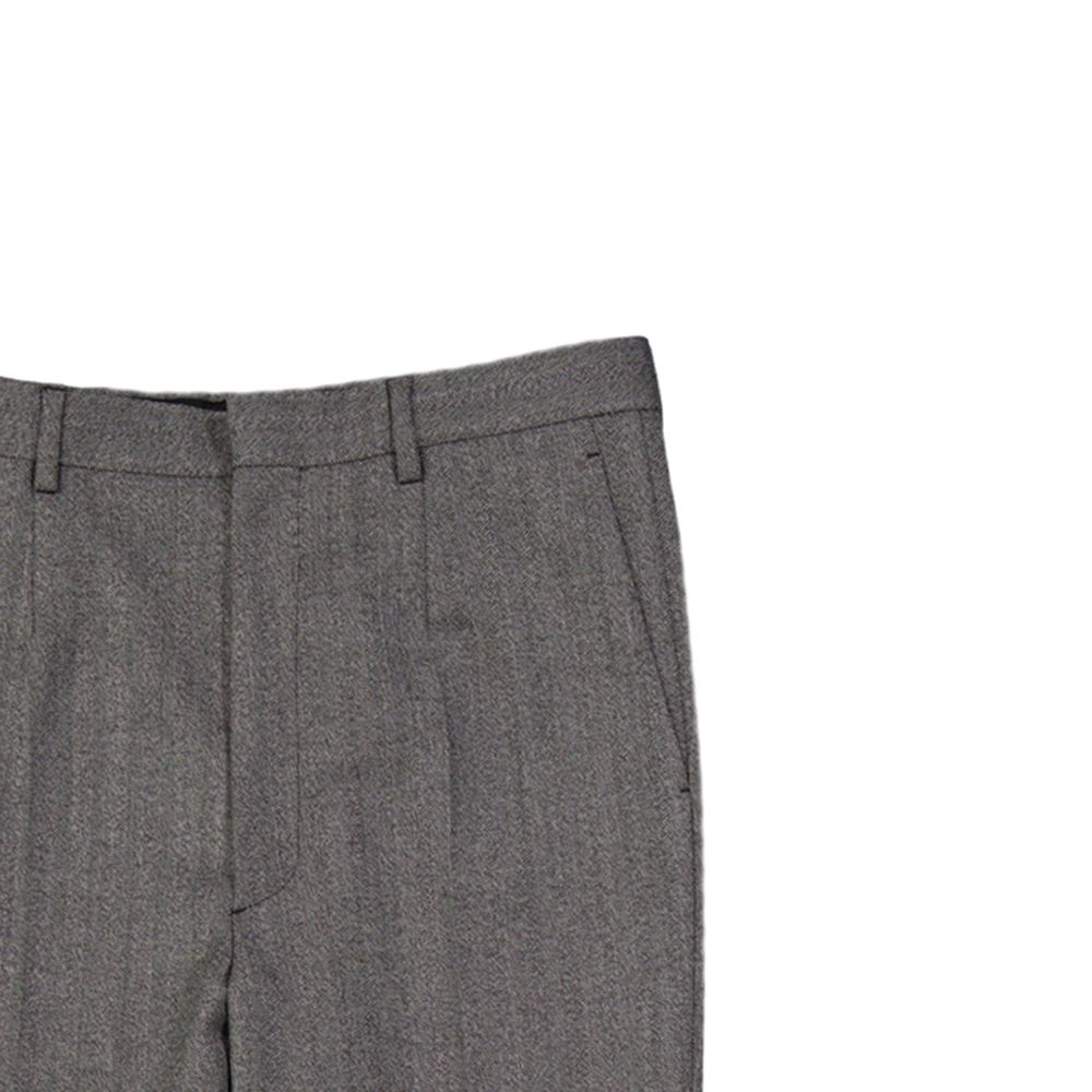 Pantalon habillé en laine grise Prada