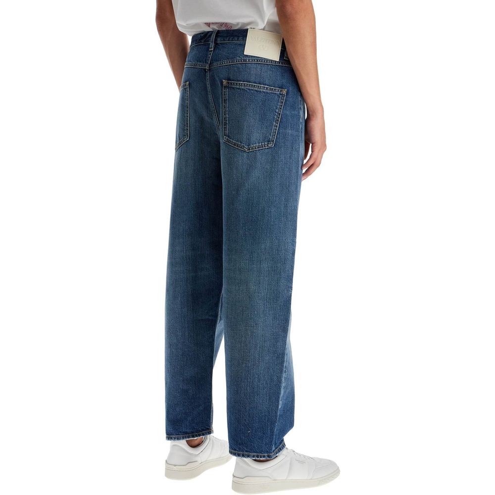 Valentino Blue Cotton Jeans Denim