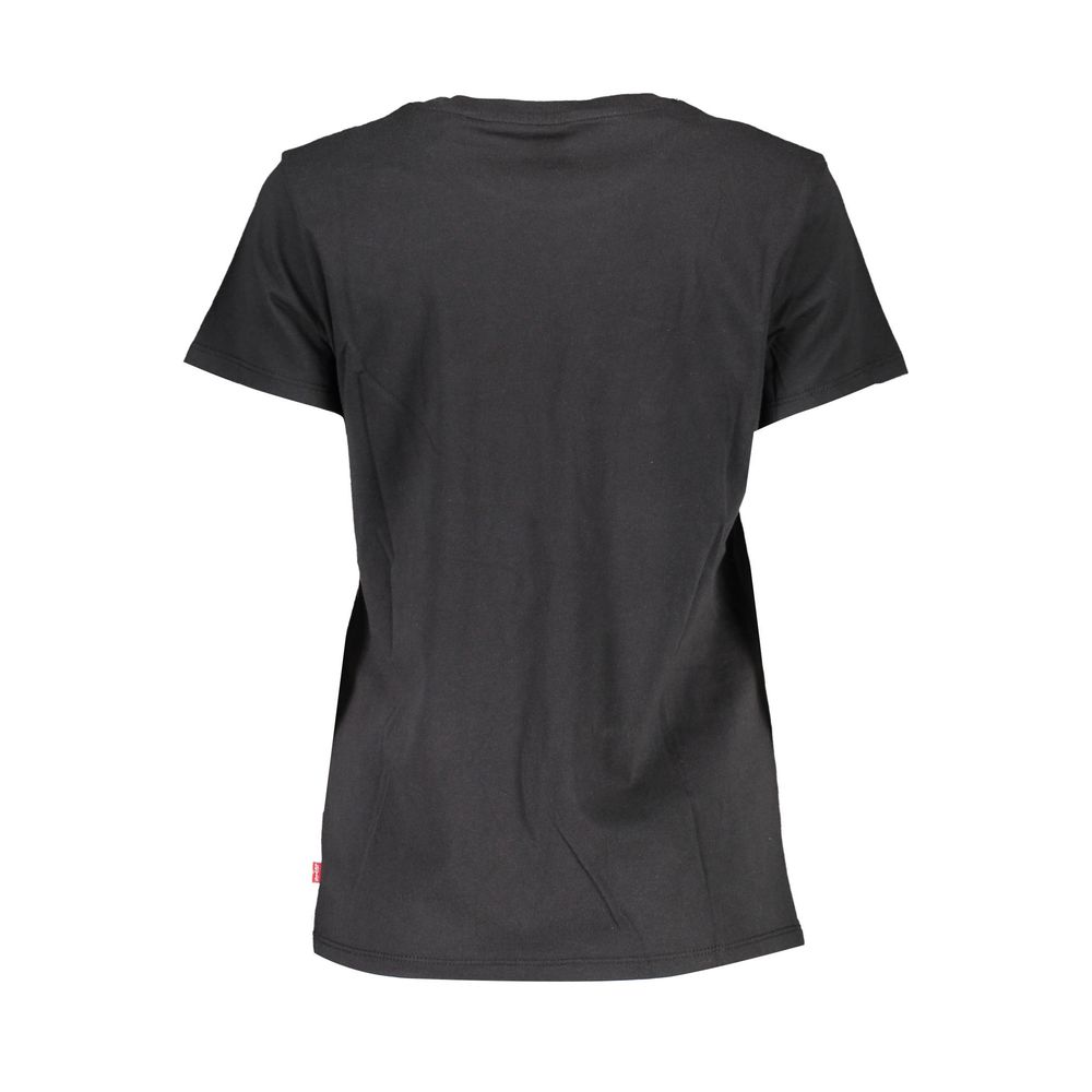 Levi's Black Cotton Women T-Shirt