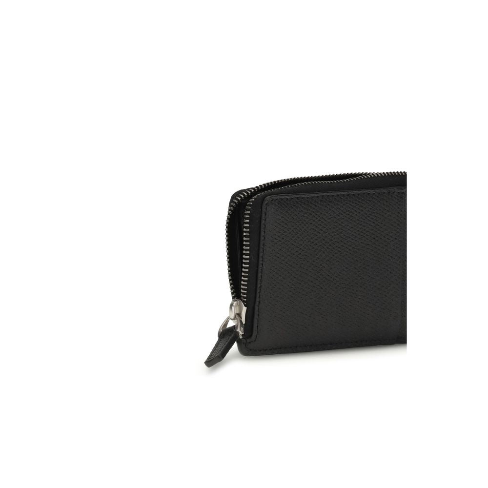 Portefeuille Valentino Garavani Bos Taurus en cuir de veau noir