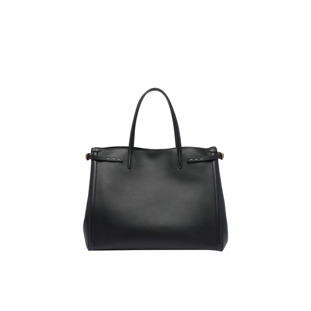 Valentino Garavani Black Leather Tote Bag