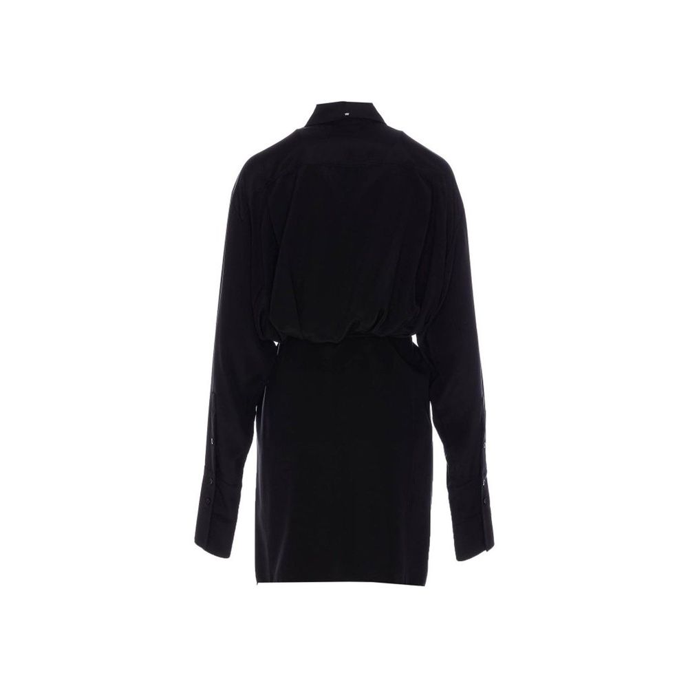Sportmax Black Elastane Casual Dress
