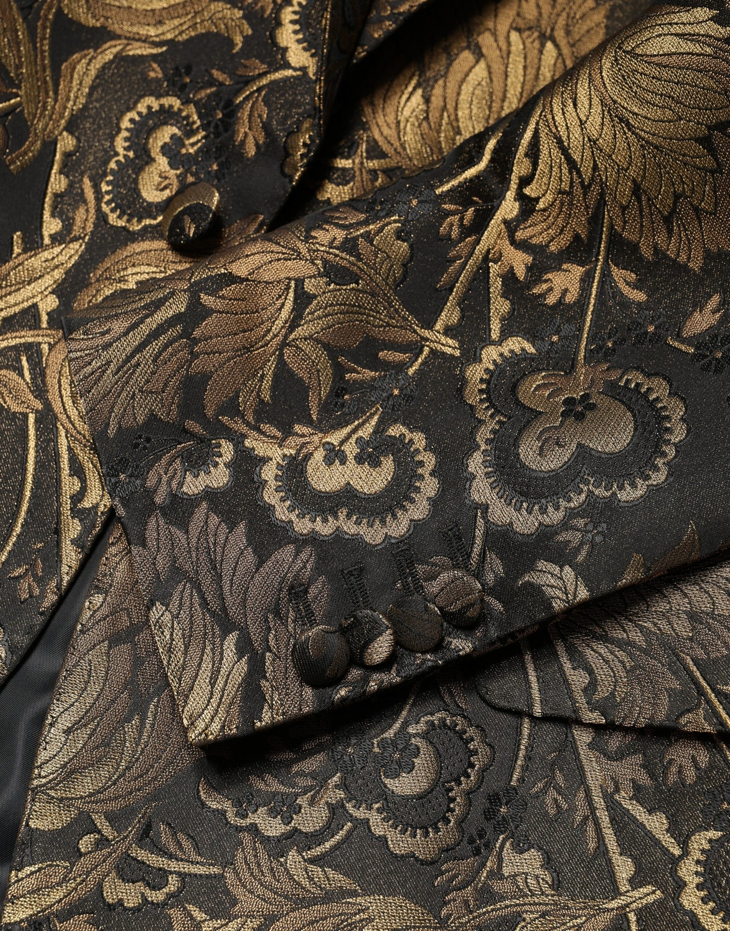 Blazer de smoking Dolce & Gabbana en jacquard doré à simple boutonnage