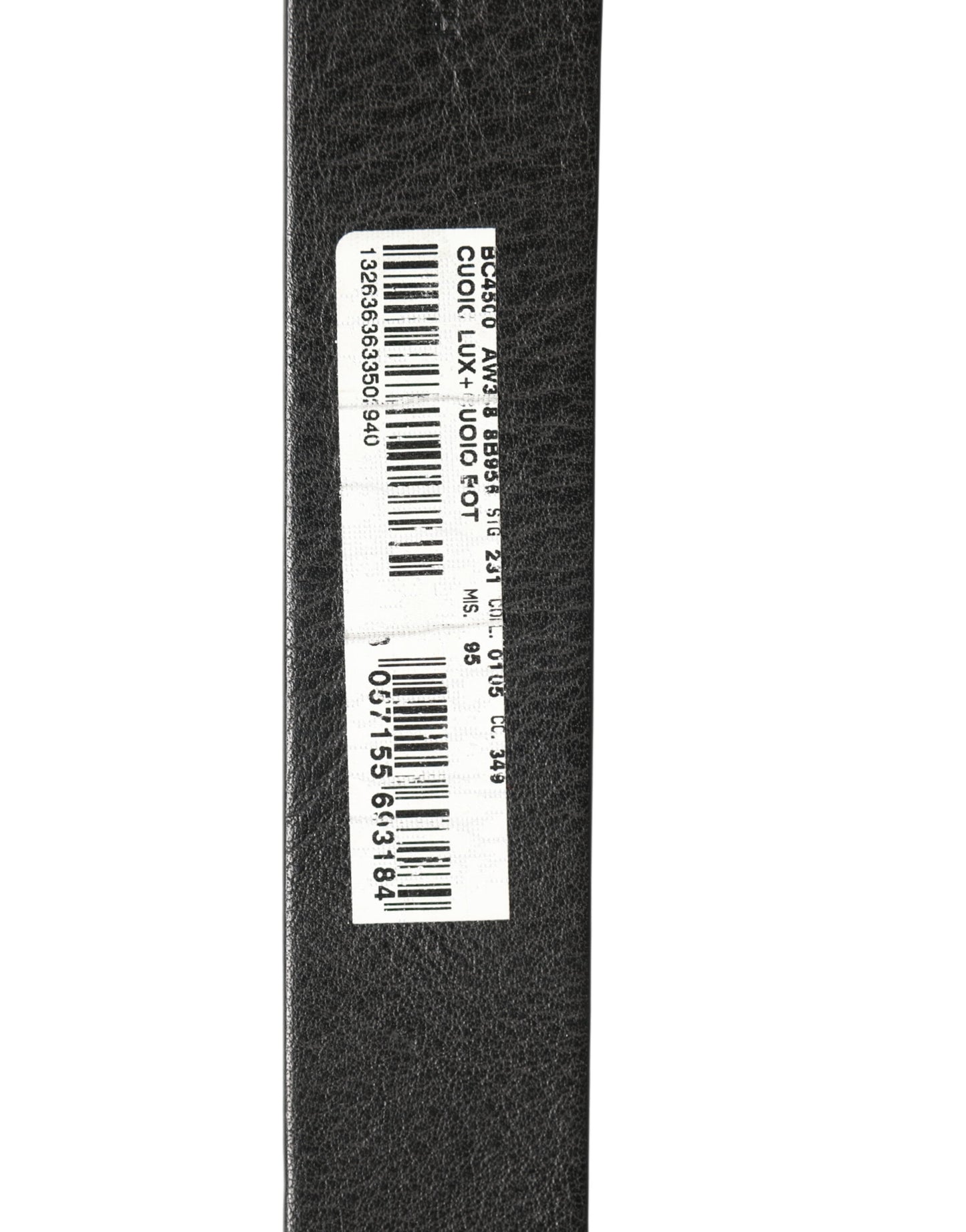 Ceinture homme Dolce & Gabbana en cuir noir avec chaîne argentée