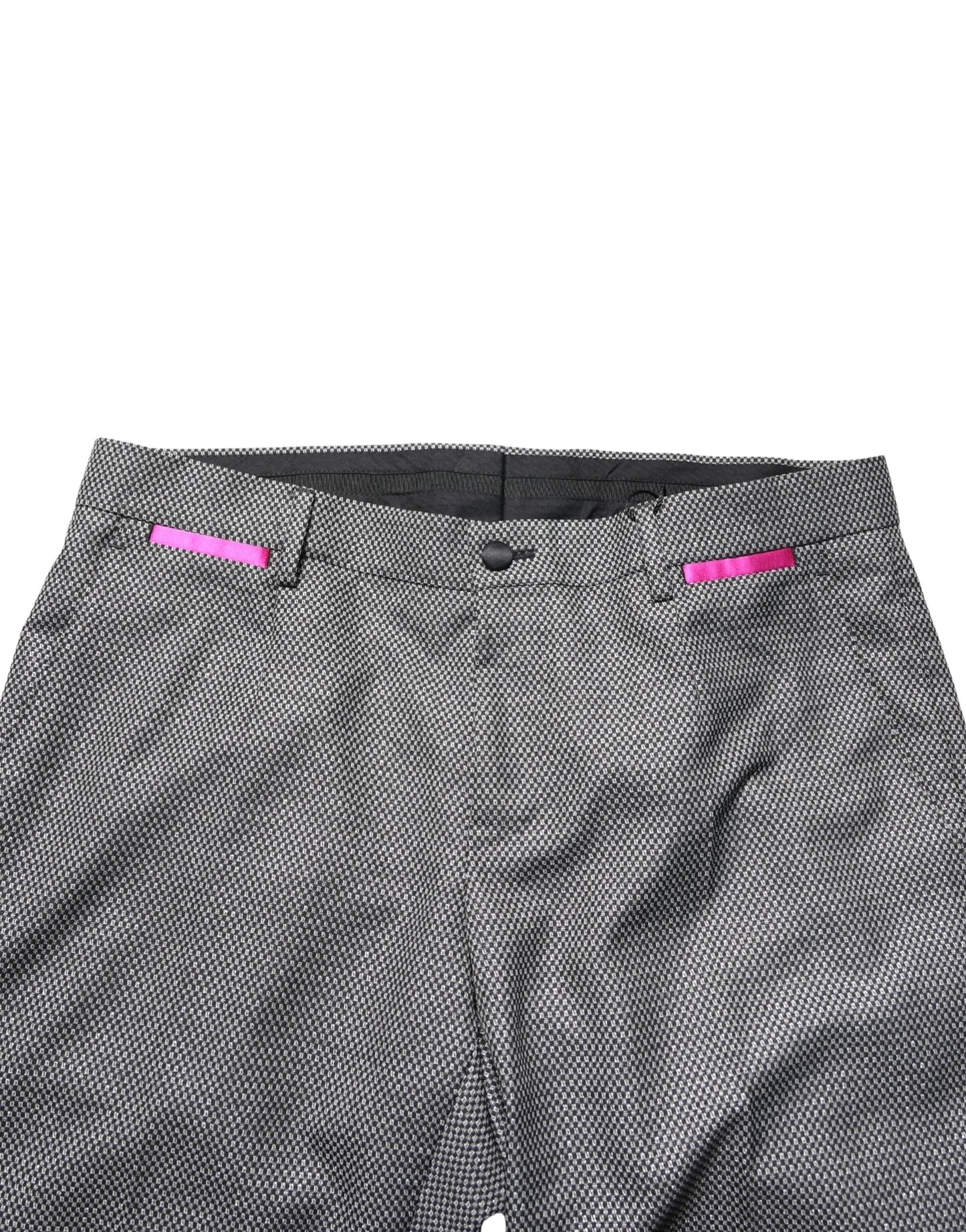 Pantalon habillé skinny gris en viscose Dolce & Gabbana pour homme