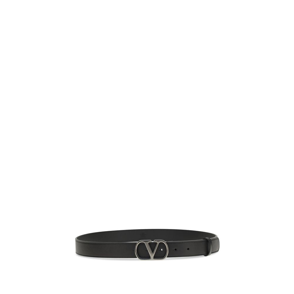 Ceinture Valentino Garavani Bos Taurus Regular en cuir de veau noir