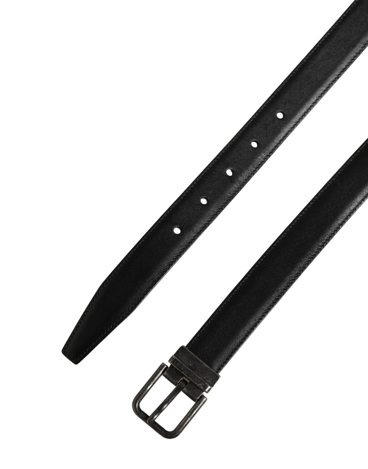 Ceinture Dolce & Gabbana pour homme, en cuir noir classique avec boucle en métal