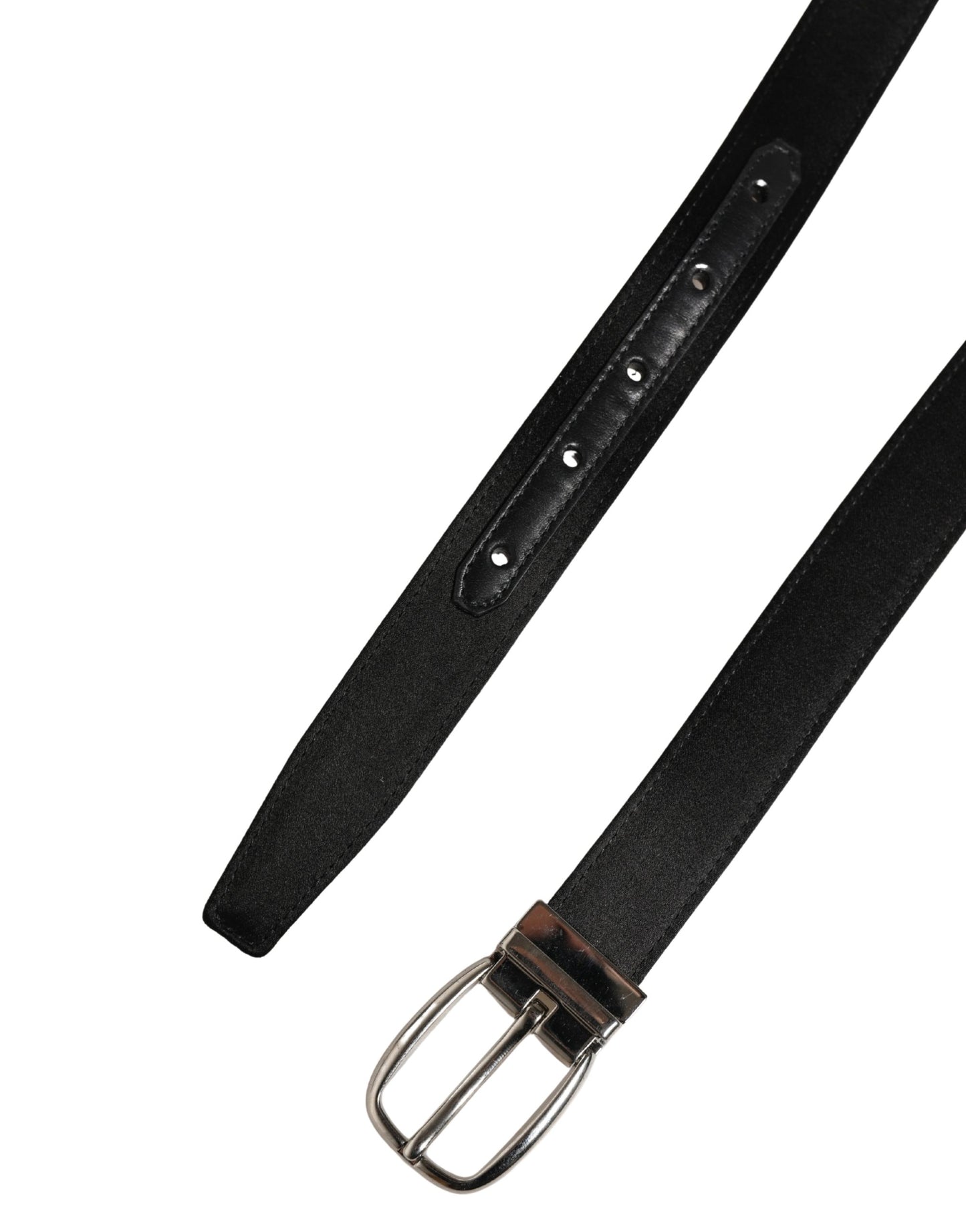 Ceinture Dolce & Gabbana pour homme, en cuir noir classique avec boucle en métal