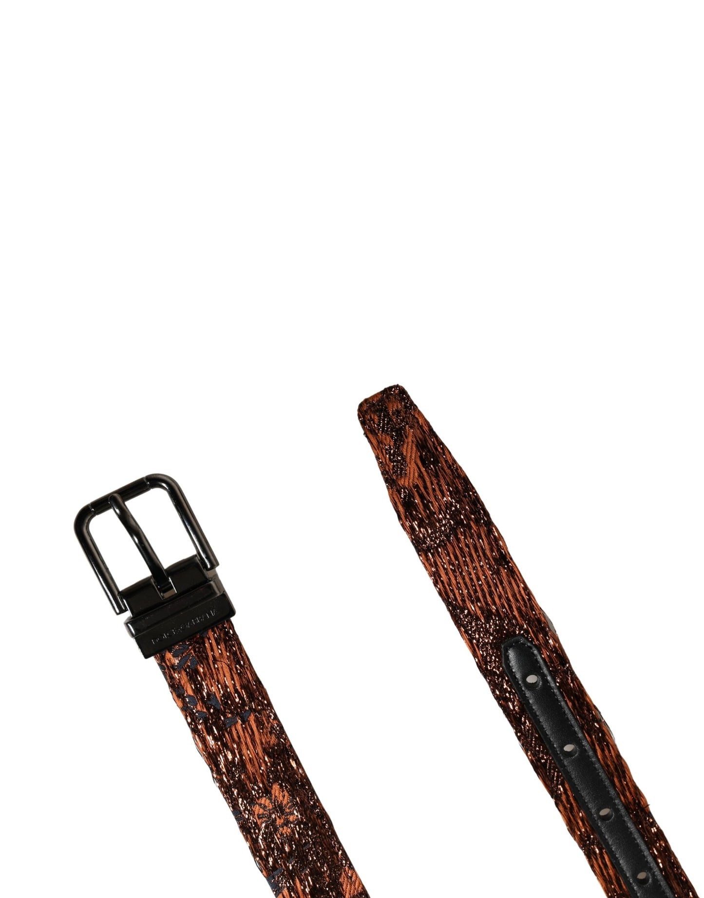Ceinture Dolce & Gabbana pour homme, marron, classique, en polyester avec boucle en métal