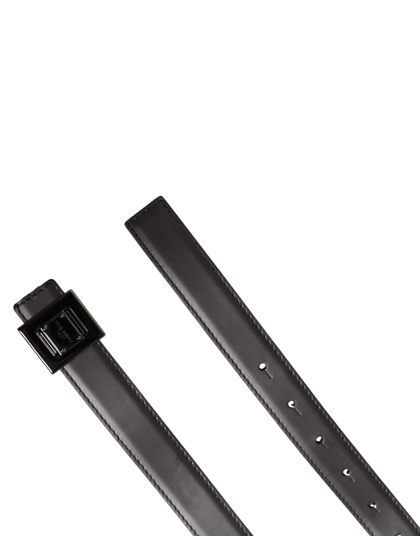 Ceinture Dolce & Gabbana pour homme, en cuir argenté classique avec boucle carrée