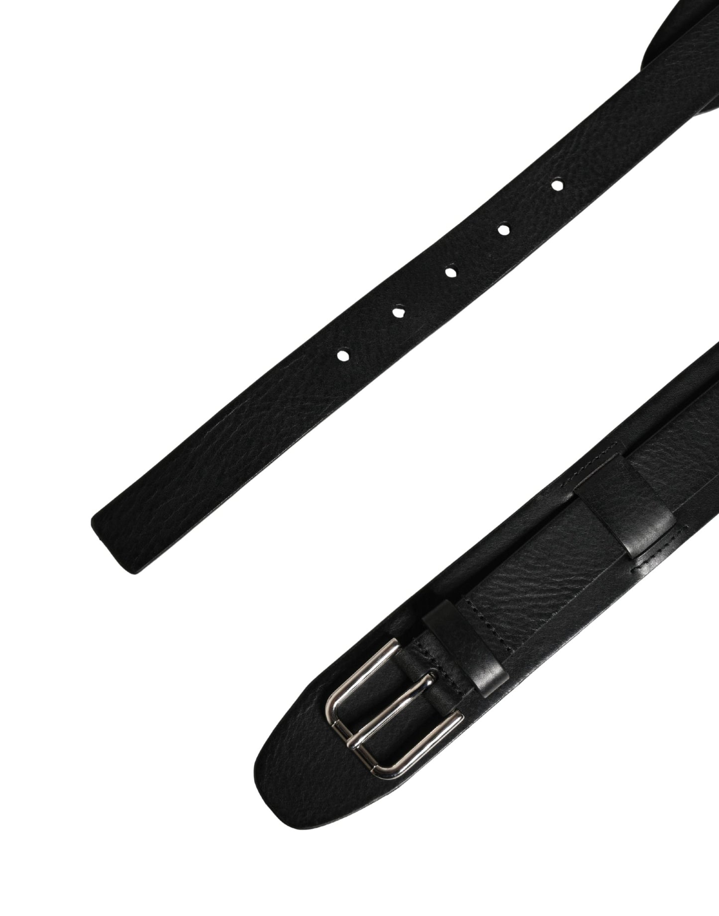 Ceinture Dolce & Gabbana pour homme, en cuir noir classique avec boucle en métal